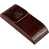 Time Resistance Leather Glasses Case - Hard Shell Leather Glasses Case - Made in Italy