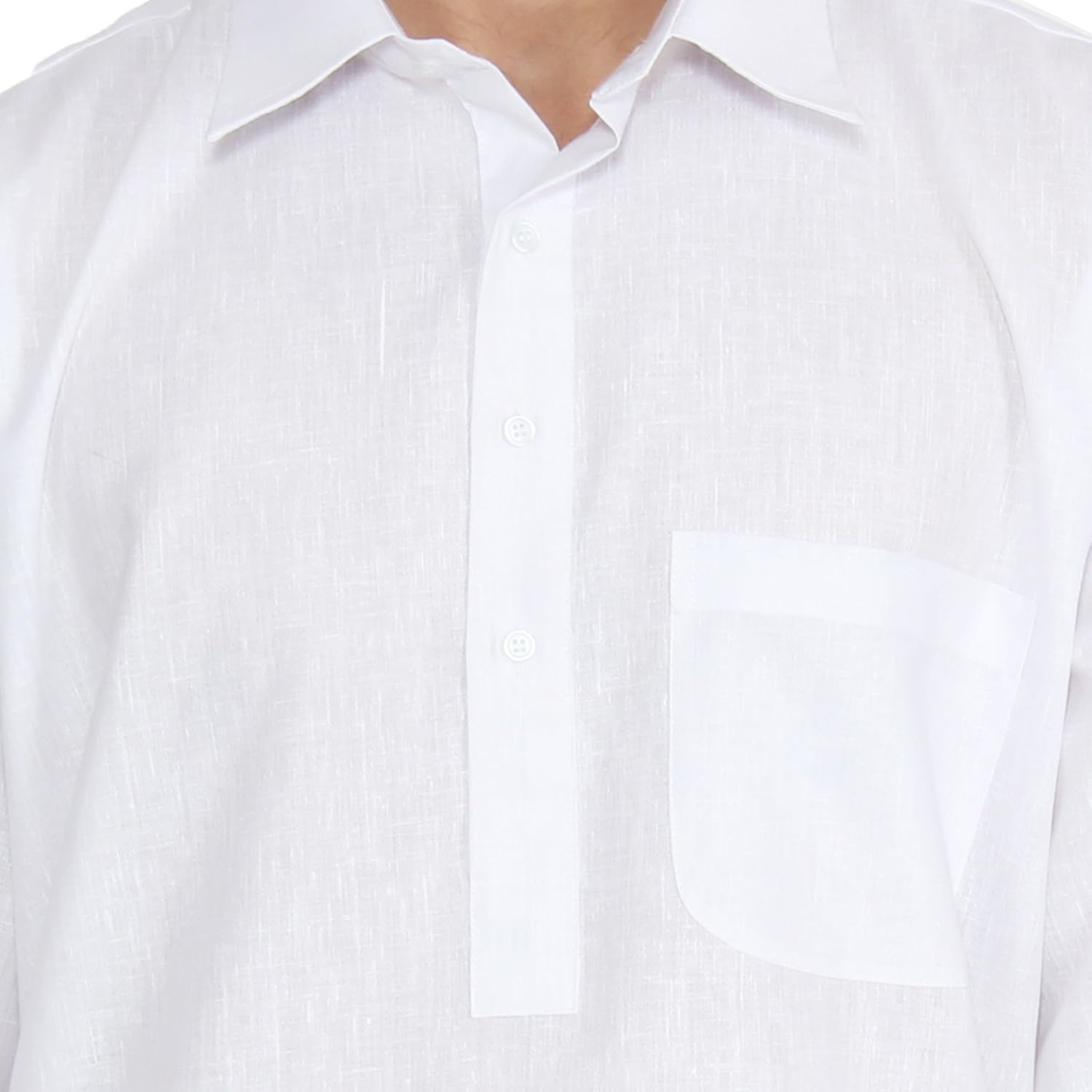 sojanya (since 1958) men's white cotton linen pathani kurta salwar