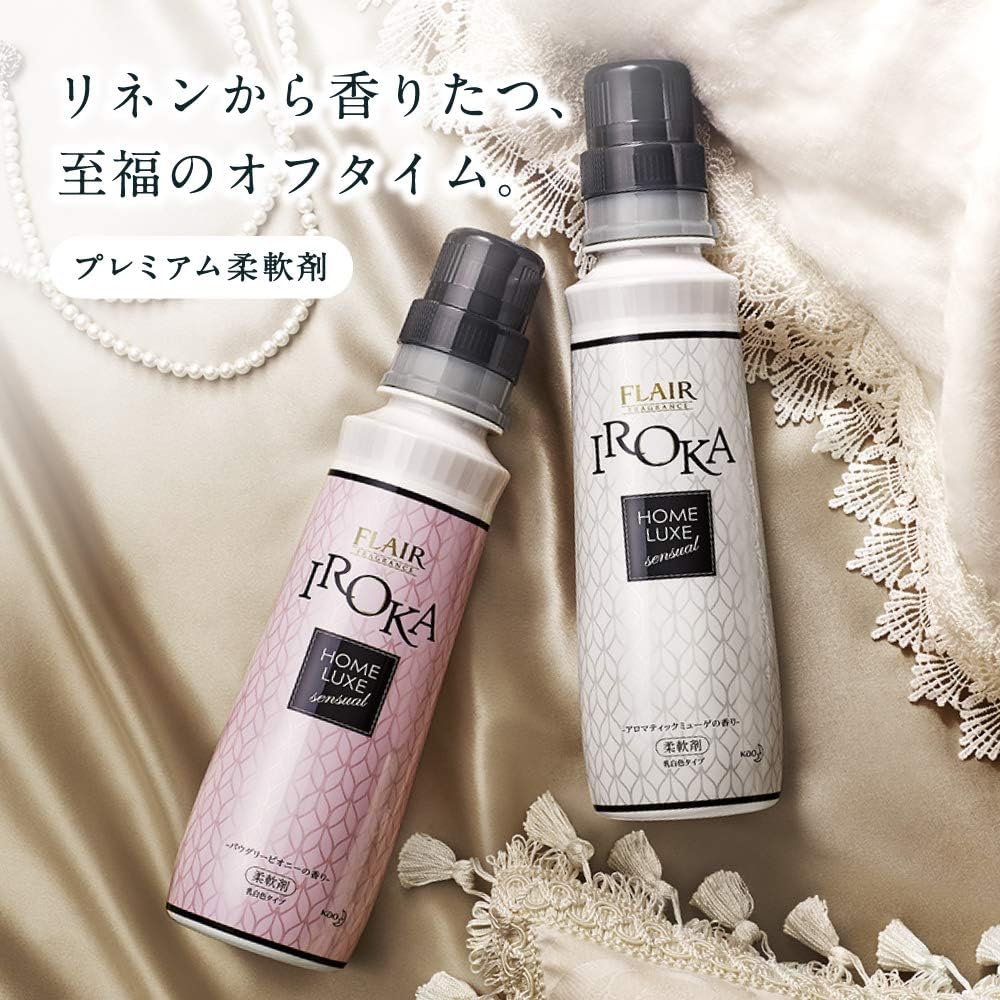 Amazon フレアフレグランス 柔軟剤 Iroka イロカ Homeluxe ホームリュクス パウダリーピオニーの香り 本体 570ml フレアフレグランス ドラッグストア