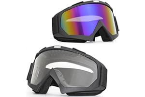 PLOOTA Dirt Bike Goggles, Motorcycle ATV Goggles Riding Goggles Ski Goggles Windproof Glasses Racing motocross Goggles