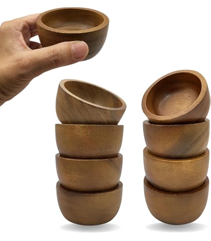 Samhita Plateau De Service Rond En Bois D'Acacia 30,5 Cm Avec Poignées - Idéal Pour Bar Et Table
