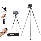 iPhone Tripod, Smartphone Tripod, Fotopro 39.5 Inch Aluminum Camera Tripod + Bluetooth Remote Control + Smartphone Clip Mount + Tripod Bag