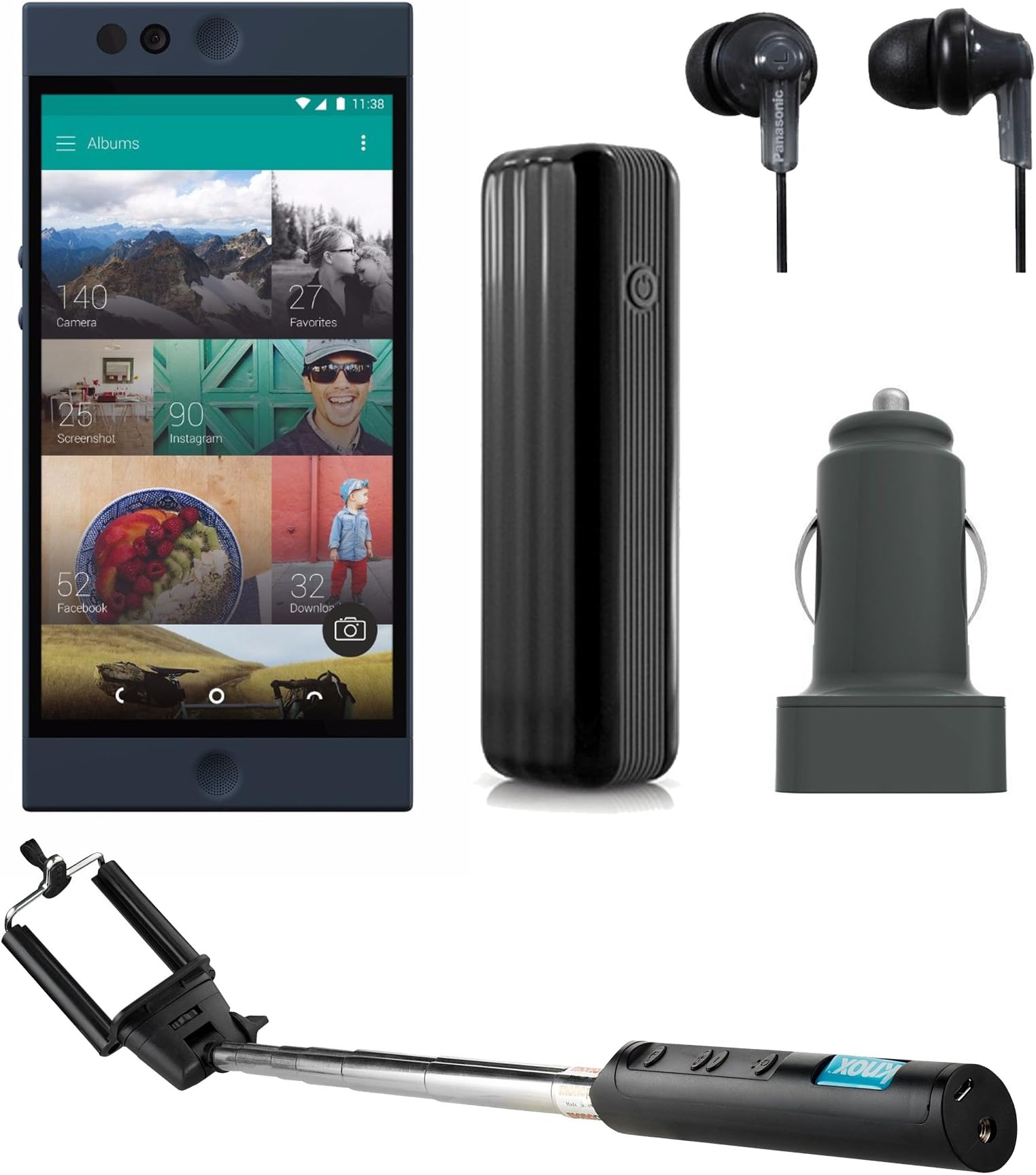 Nextbit Robin Factory Unlocked Phone U.S Warranty NB-RG01 Bundle Kit - Midnight