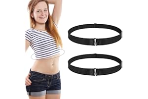 Josojoou 2PCS Elastic Crop Tuck Band, Adjustable Shirt Tuck Band for Women, Tucky Belt Can be Tucked Into Sweaters