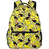 HKHEHOP Cool Duck Cartoon Funny Backpack For School Laptop Bags Bookbag Big Casual Daypack For Student Girls Boys Kids Teens Travel Sports Work