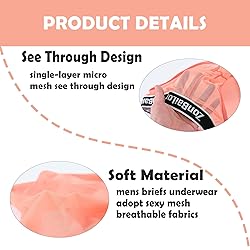 ZAIGGUT Mens Sexy See Through Underwear Breathable