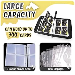 GOROMA Card Binder 9-Pockets, 900 Pockets Card