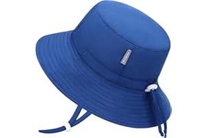 FUOITA UPF 50+ Baby Sun hat Baby Bucket hat with Strings Summer Sun Protection Infant Sun hat for Kids