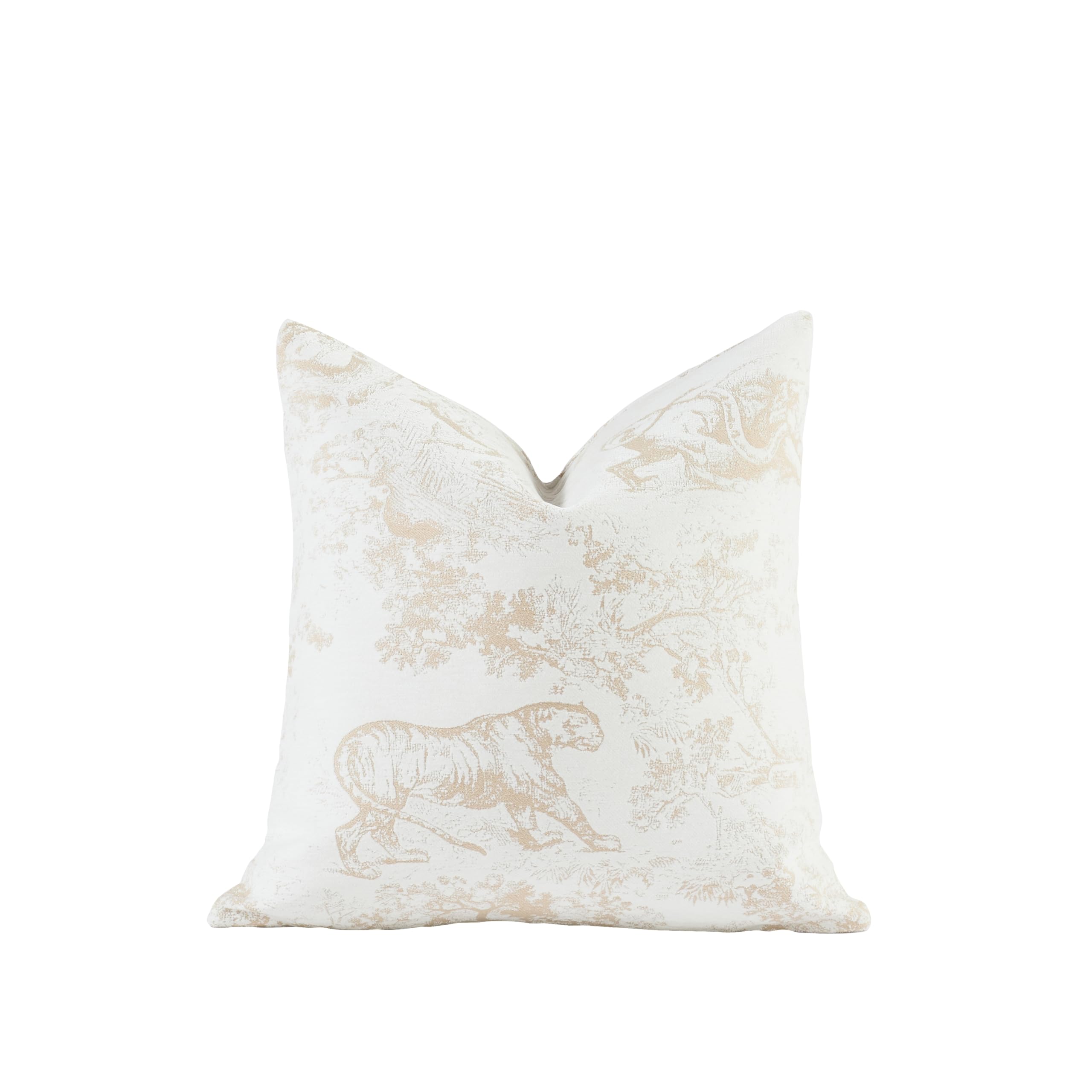 Photo 1 of Croker Horse 2025 New 22x22'' inches Throw Pillow Cushion Covers - Jungle Tiger Pattern Chenille Jacquard Embroidery Luxury Modern Style Couch Sofa Bed Pillow Cover for Living Room Bedroom