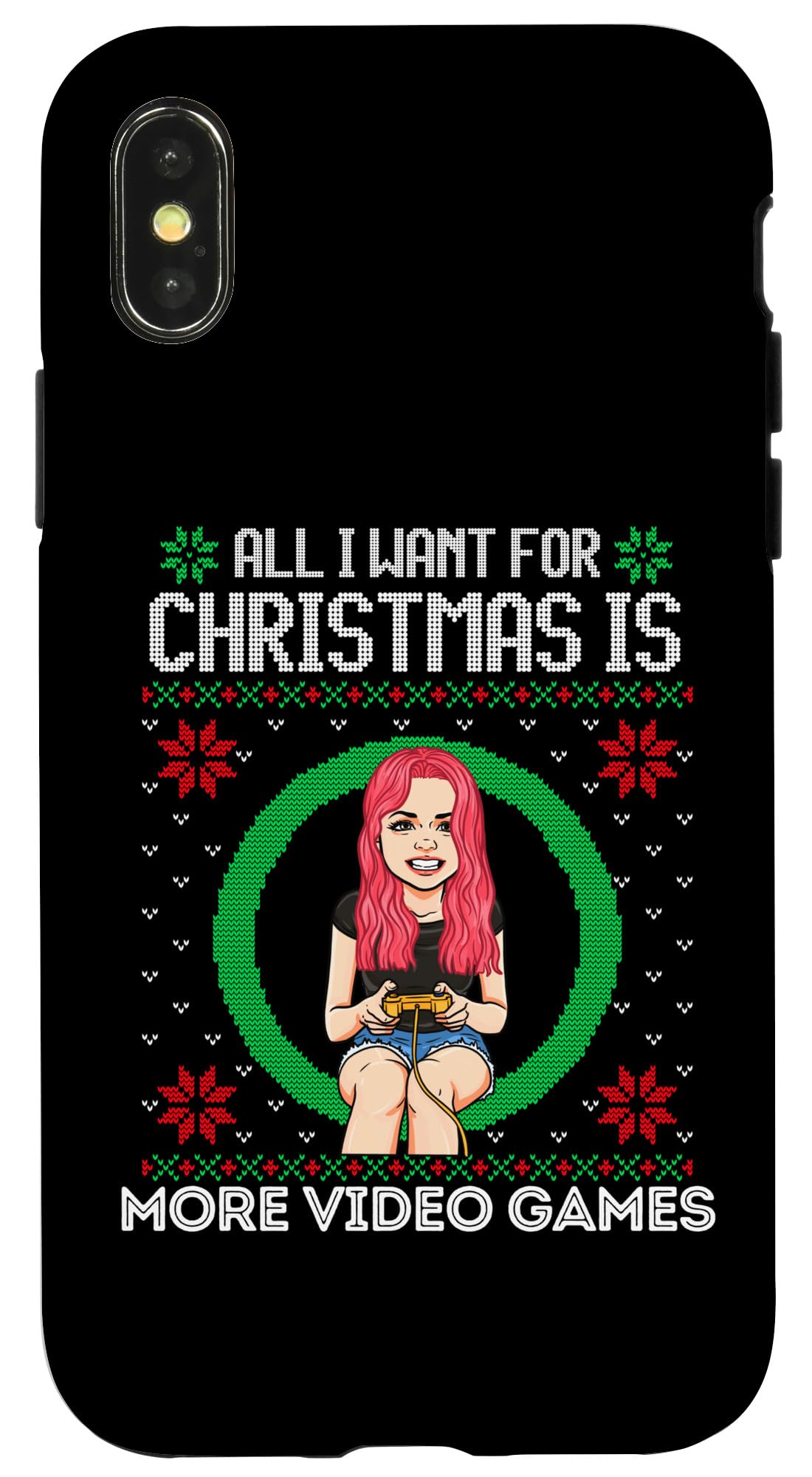 iPhone X/XS All I Want For Christmas Is More Video Games Boy Girl Gamer Case