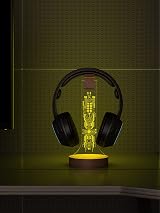 YuanDian RGB Headphone Stand Wooden Holder 16 Color LED Light for Gaming Desk view 5