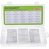MOKMMKIT 25 Values 50 Pieces Ceramic Cement Resistor KIT 10W Resistance 10 Watt ±5% Power Resistors (0.05 Ohm - 100 Ohm)