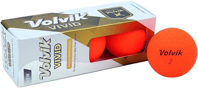 Amazon Volvik ボルビック ゴルフボール Volvik Vivid 3個入り オレンジ Volvik ボルビック ゴルフ ボール