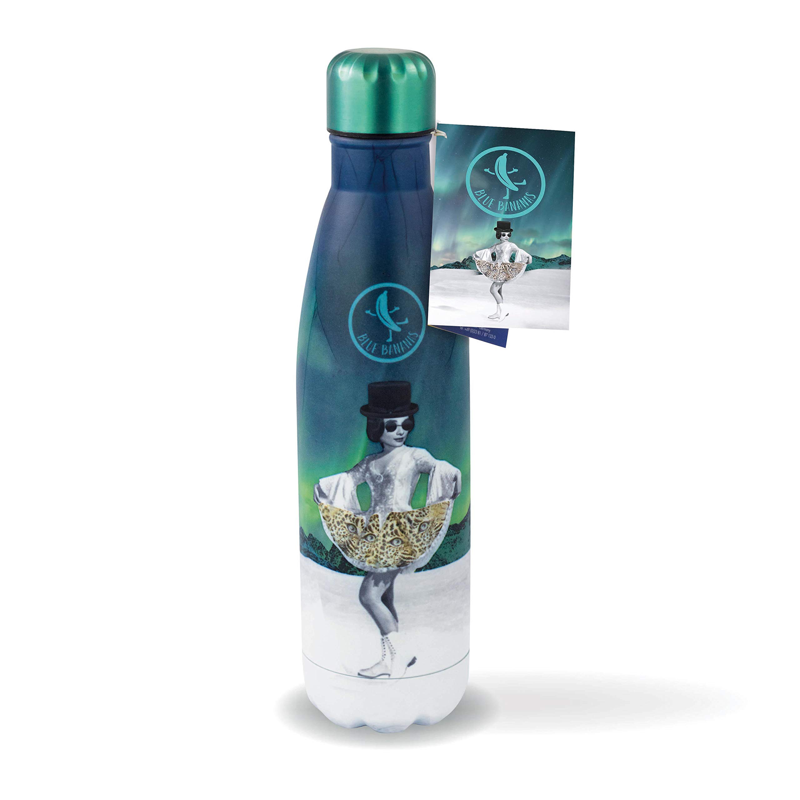 Blue Bananas 500 ml Stainless Steel Drinking Bottle - Stylish Stainless Steel Vacuum Bottle - Ice Princess Motif