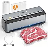 Newise Automatic Vacuum Sealer Machine - Kitchen Gifts for Mom, 85Kpa Powerful Suction for Dry and Moist Food Preservation, External Hose & Bag Cutter, Leakproof Seal, Self-Cleaning Mode
