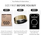 Ultrahuman Ring AIR Bionic Gold Size 10 Sleep Tracking Fitness HR view 2