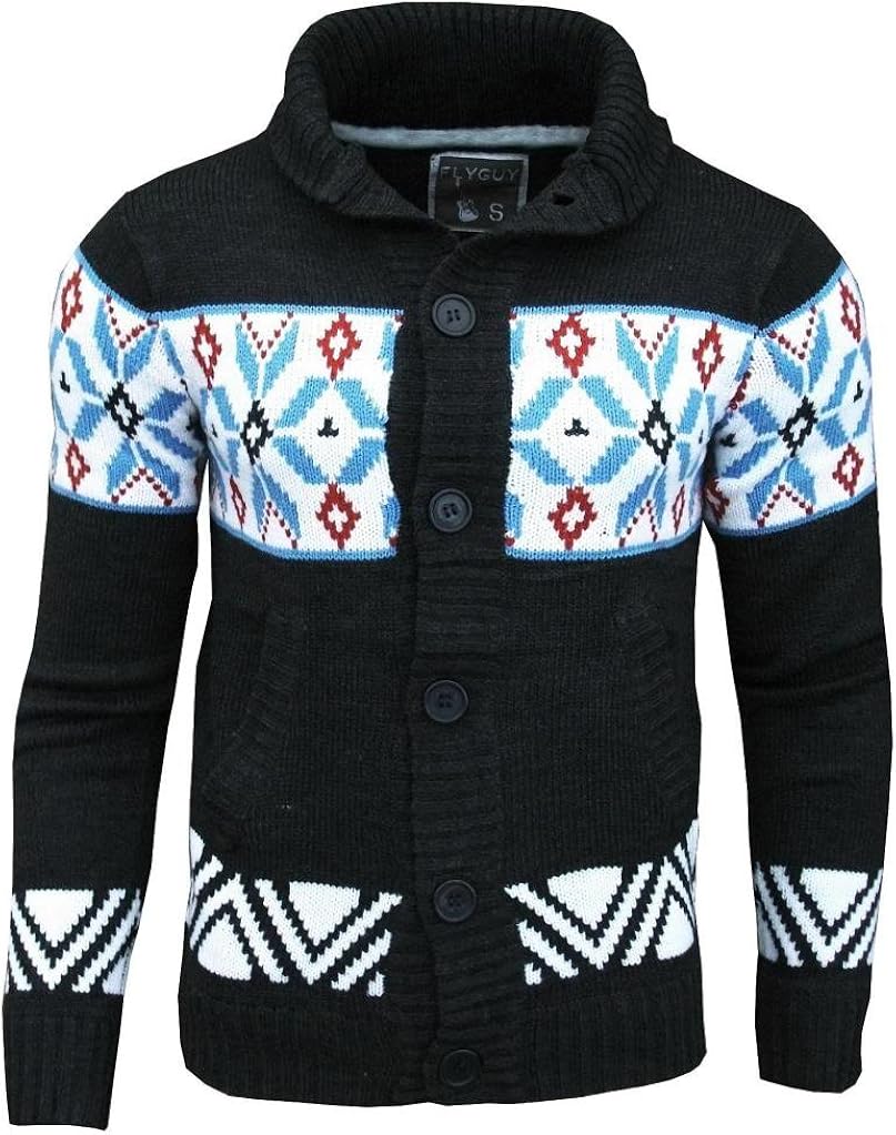 mens aztec cardigan sweater