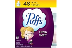 Puffs Ultra Soft Non-Lotion Facial Tissues, 1 Cube, 48 Tissues Per Box