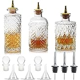 SuproBarware Bitters Bottle for Cocktails - Glass Dasher Bottles with Dash Tops, Great for Bartender,Home Bar