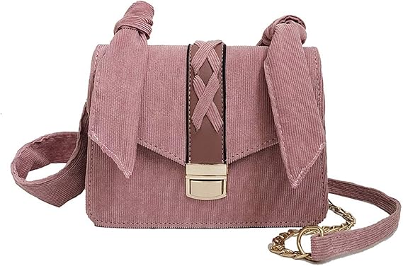 Amazon Co Jp 秋と冬の新しいバッグ女性韓国のファッションシングルショルダーチェーン小さな正方形のバッグ野生のメッセンジャーバッグフェアリーバッグ ピンク 服 ファッション小物