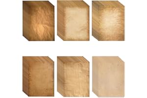 48 Sheets Antique Vintage Stationery Paper, A4 Letter Paper, 8.5"x 11" Double-Sided Scrapbook Paper, Parchment for Writing, P