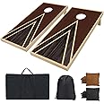 Classic Cornhole Set 4' x 2' or 3' x 2'Corn Hole Set with 8 Bean Bags, 2 Corn Hole Boards for Adults, Lawn, Yard, Outdoor Cor