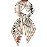 Zewurtuw Scarf Silk Feeling Hair Head Long Neck Satin Fashion Scarfs for Bag Decoration Women Girls Cute Aesthetic 59 * 6.7”