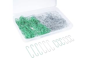 Lemonfilter 400Pcs Christmas Ornament Hooks Christmas Tree Hanger Hooks C-Shaped Metal Ornament Hanging Hook C-Hooks for Christmas Tree Christmas Balls Party Decorations(Silver, Green)