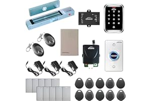 Visionis FPC-5145-B One Door Access Control Out Swinging Door 300lbs Maglock + VIS-3000 Outdoor Keypad/Reader Standalone with Mini Controller + Wiegand 26, No Software, EM Card, Wireless Receiver Kit
