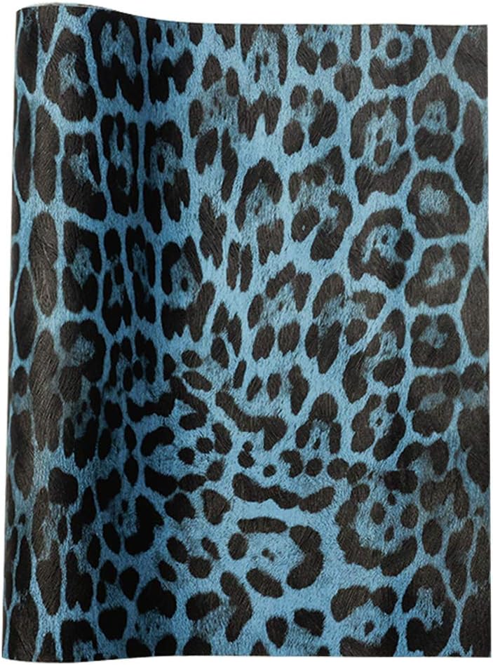 Meneng Leopard Printed Fabric Faux DIY Sheet Canvas Back Size"9 x 53"(23cm x 135cm) for Hair Bows Making Craft (Small Leopard-G)