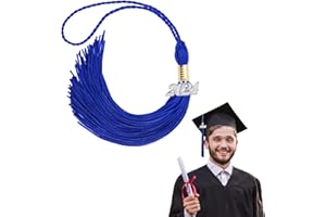 QONCV 2024 Graduation Tassel,Class of 2024 Tassel Graduation,2024 Cap Tassel for Graduation Cap,Charm Ceremonie Accessorie for Graduate,Graduation Gown Decoration Tassel Cord for Graduation Navy Blue Tassel