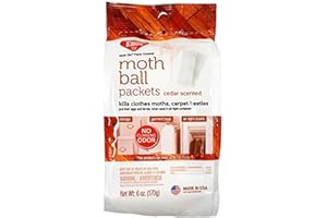 Enoz Moth Ball Packets - Ceder Scented Kills Clothes Moths, Carpet Beetles, and Eggs and Larvae