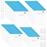 60 Pack Reusable Sous Vide Bags Vacuum Sealer for Food with 10 Sealing Clips, 4 Sizes BPA-Free Vacuum Zipper Storage Freezer Bags with Air Valve, Double Layers Leak Proof Design for Food Storage