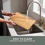 LARHN 3-Piece Bamboo Chopping Board Set 34x22/29x19/24x16 cm Thick 1.5 cm view 7