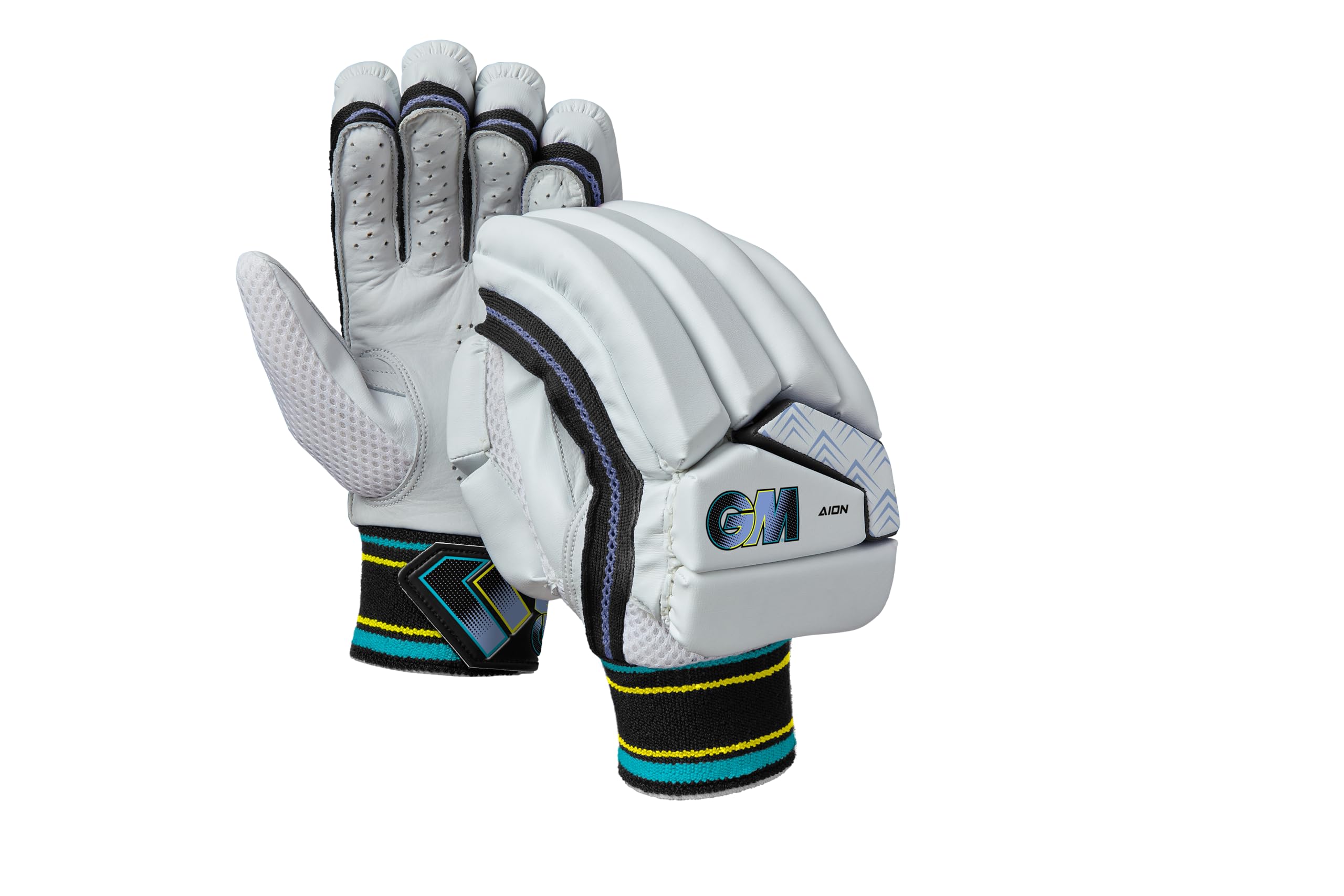 Gunn & Moore GM | Cricket Batting Gloves | Aion | Lightweight Back of Hand Design | Calf Leather Palm | Junior Right Handed | 1 Pair | Approx 325 g per Pair