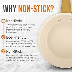 NutriChef 10" Medium Ceramic Fry Pan - Non-Stick