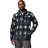 Columbia Mens Steens Mountain Printed Shirt Jacket II, Chalk Omblur, Large