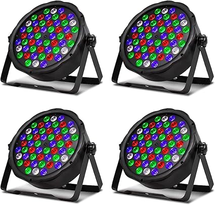 shehds luces de escenario led de 54 x 3 w rgbw dmx 512 para eventos dj fiesta boda iglesia escenario iluminacion 4 unidades