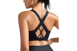 RUNNING GIRL Sports Bra for Women High Support,Molded Cup High Impact Sports Bras with Sewn in Pads