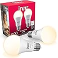 innr Smart Light Bulbs, A19 Zigbee, Works with Philips Hue* and Alexa (Bridge Required), Soft White Light Bulb, Dimmable, E26 LED Bulb 75 Watt, Warm White, 1060lm 2-Pack