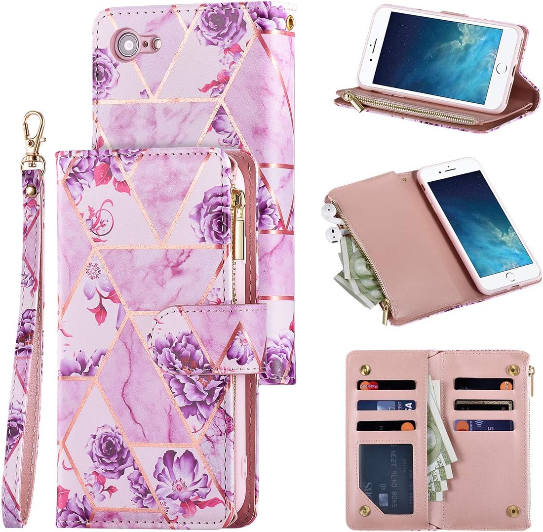 UEEBAI Wallet Case for iPhone 7 Plus iPhone 8 Plus