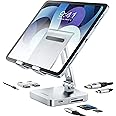 BYEASY USB C Hub with Stand, 7 in 1 Docking Station with 4K 30HZ HDMI, 3.5mm Audio Jack, 60W PD Charging, 2 x USB 3.0, SD/TF Card Reader, for iPad Pro 2018-2023/MacBook Pro 2017-2023