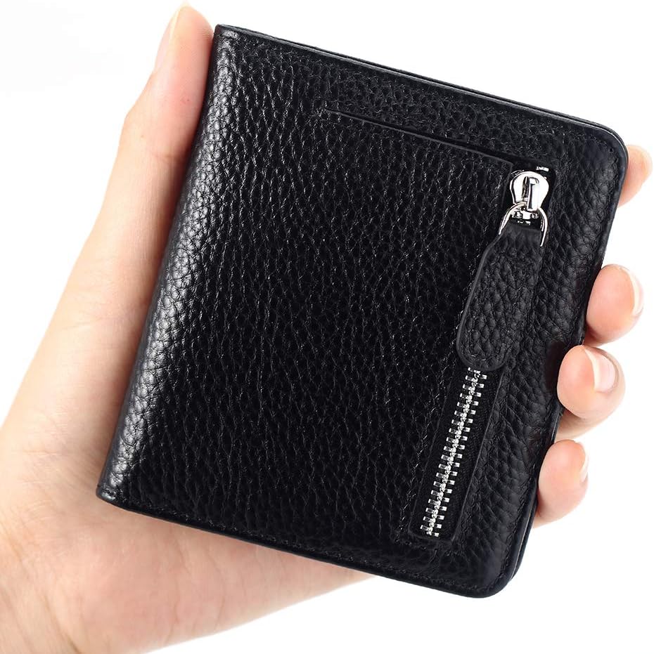 FT FUNTOR Small Wallet for Woman with Card Ladies Bifold Zipper Pocket RFID Blocking Leather Wallet Purse(Black) - Image 5