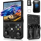 2025 New Upgrade R36MAX Retro Handheld Game Console , 4.0 Inch IPS Video Gaming Console with 64GB TF Card Over 20000+ Pre-Installed Retro Games, 4000mAh Battery (Black)