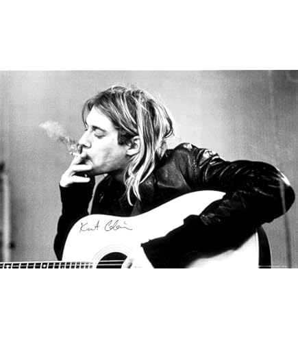Vintage Nirvana Kurt cobain poster 2枚セット Kurt Cobain…Nirvana Musical Band Poster Print (12 x 18 inch