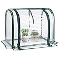 Mini Indoor Greenhouse Tabletop Garden Nursery Plant Cover Tent Humidity Domes for Home Gardening Germination and Seedling Propagation - 23x12x16.5 Inches