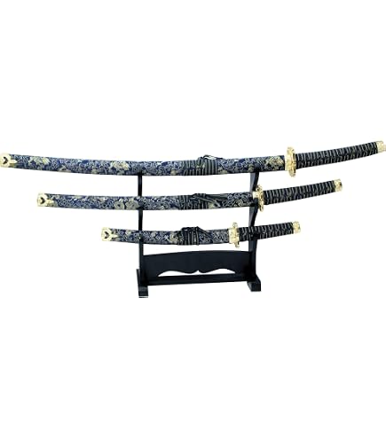 Amazon.com: BladesUSA Jl-021Bl4 Katana Samurai Sword Set, 3-Piece