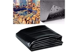 COOCURE 20x25 ft and 20 Mil Thickness Pond Liner, Pliable & Durable LLDEP Material, A Liner for Fish or koi Pond, Waterfall Base, Fountain and Bed Planter(20x25ft, 20 Mil, Black, LLDEP Material)
