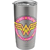 Wonder Woman 80th Truth, Compassion, Strength Flying Logo Stainless Steel Insulated Tumbler