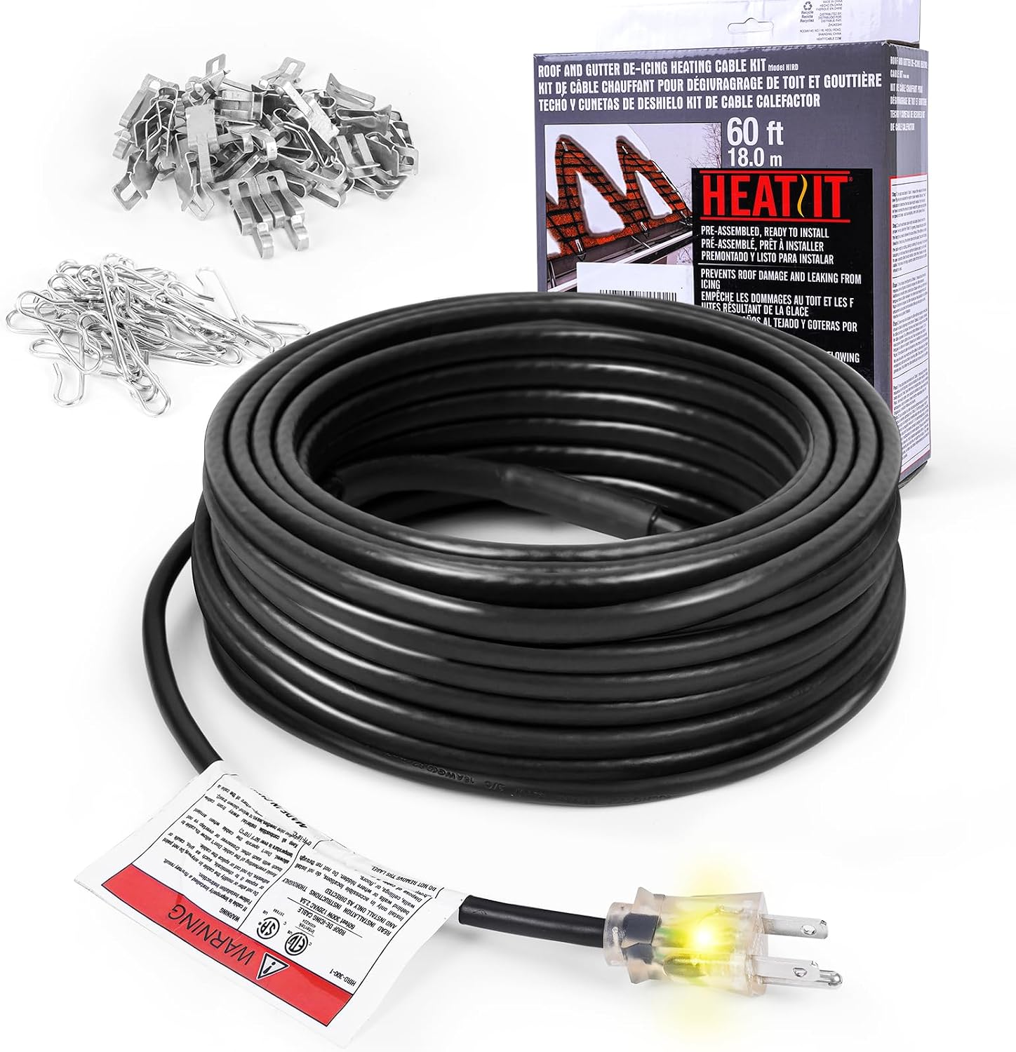 HEAITIT HIRD 30 feet Roof & Gutter De-Icing Cable